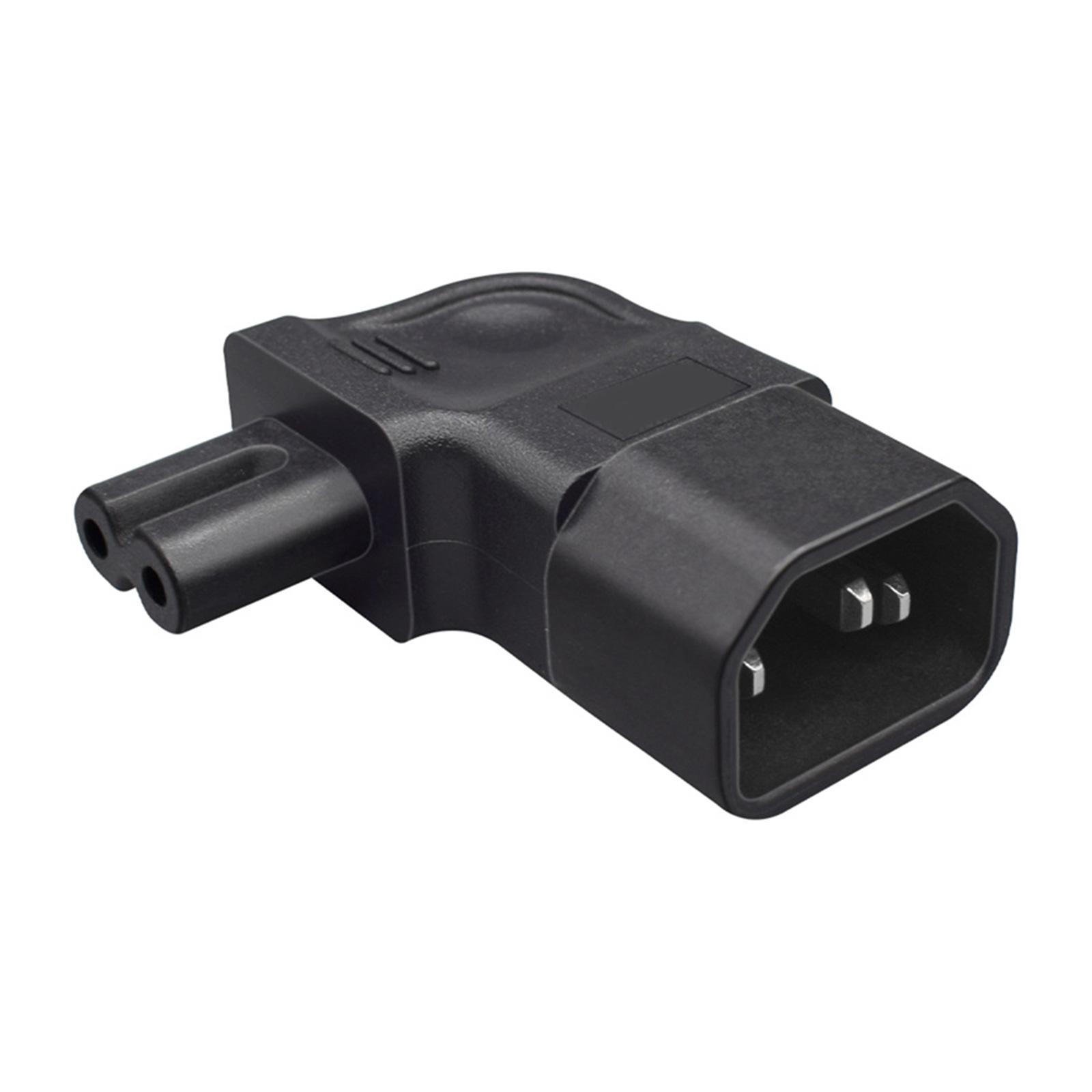 

IEC320 C14 to C7 Left Angle Electrical Power Adapter 3Pin to Figure 8 Male to Female Extension Connector