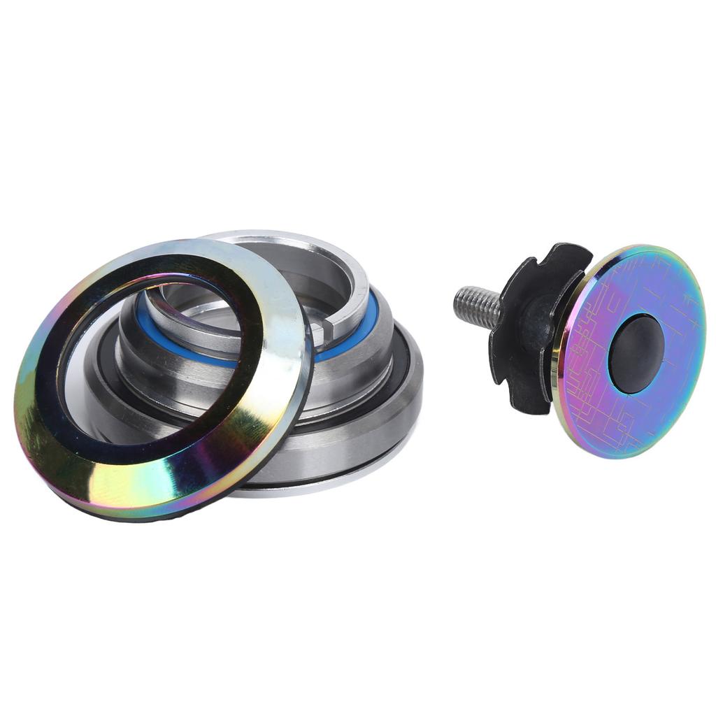 LeBycle Mountain Bicycle Headset Colorful Road Bike Double Bearing Headset 28.6x41.8‑52x30 39.8mm 28.6 Straight 1.5