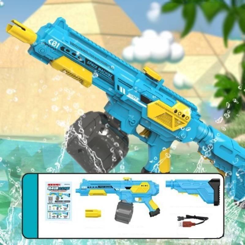 Large Capacity M416 Space Electric Water Gun With Self-absorbing Feature In Sky Blue
