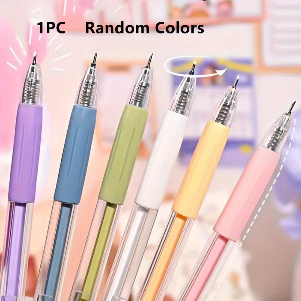 

Одинарный выдвижной нож-ручка, инновационный инструмент для резки художественной бумаги, в качестве точилки для карандашей нажимного типа, идеально подходит для обрезки карточек и распаковки 1pc