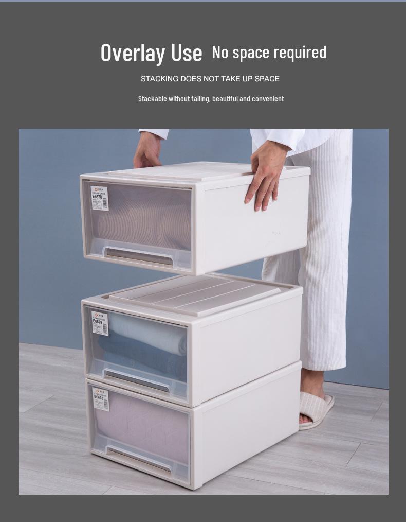 Drawer-Style Plastic Organizer Box: Multi-Layer Storage for Wardrobe & Clothing