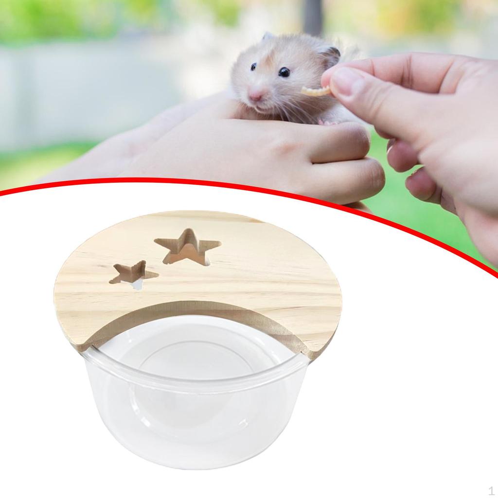 Hamster Sand Bath Box Bathtub Clear Habitat Decoration Cage Accessory Pet Toilet Digging
