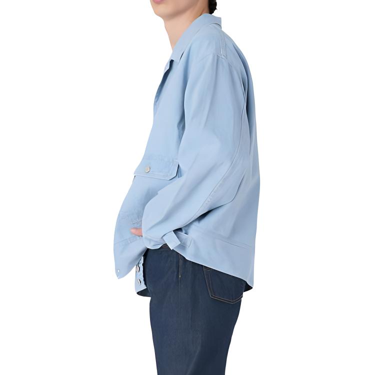 Levis Solid Color Button Down Long Sleeve Denim Jacket Men jackets Light-Blue A7150-0000