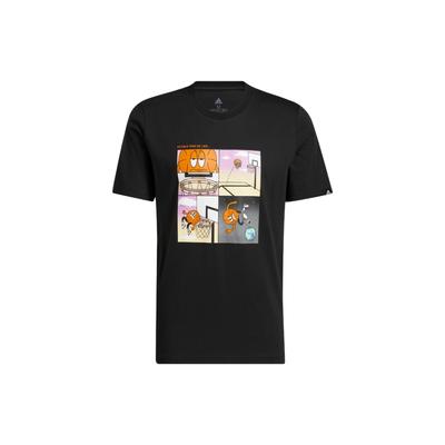 Kreslené basketbalové tričko s okrúhlym výstrihom a krátkym rukávom Pánske topy Čierne HK6728