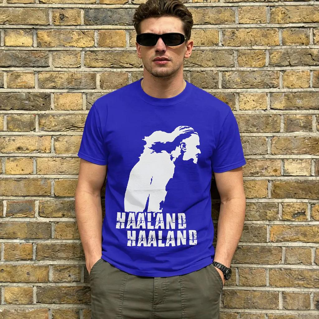 Haaland 9 T Shirt Summer 100 Cotton T Shirts For Male Hipster Print Tee Shirt Short Sleeve Street Style Tees