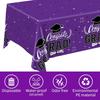 Staraise 2025 Graduation Party Table Decorations 3PCS Purple Graduation Tablecloths,Waterproof Plastic Rectangular Disposable Table Cover for
