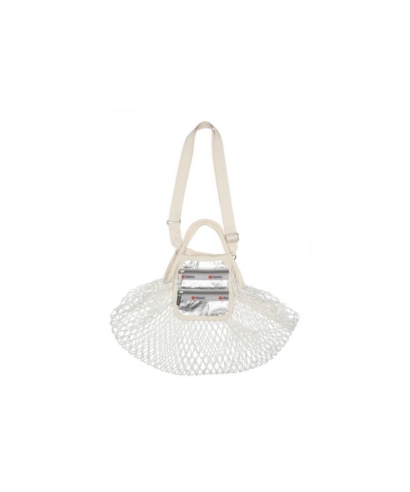 Lesportsac Fishnet Silver Foil Small Shoulder Bag [1571.Ld05]