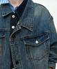 Adsb Andersson Bell Unisex Asymmetric Layered Denim Jacket Awa747U(Blue)