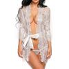 Lace Nightgowns Sleepwear Transparent Pajamas Negligee Open Crotch Sleepdress Women Robes Nightwear Sexy Underwear