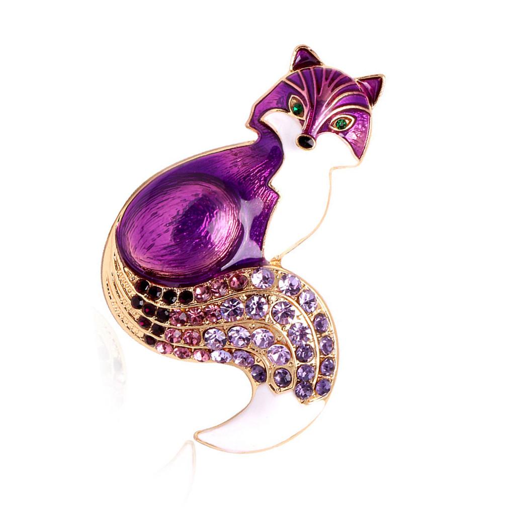 Σμάλτο Αλεπούδες Μπροσούρα Στρας Γούρι Καρφίτσα Ζώο Μενταγιόν Κοσμήματα Διακόσμηση Σακιδίου Μόδα Αξεσουάρ για Μπουφάν