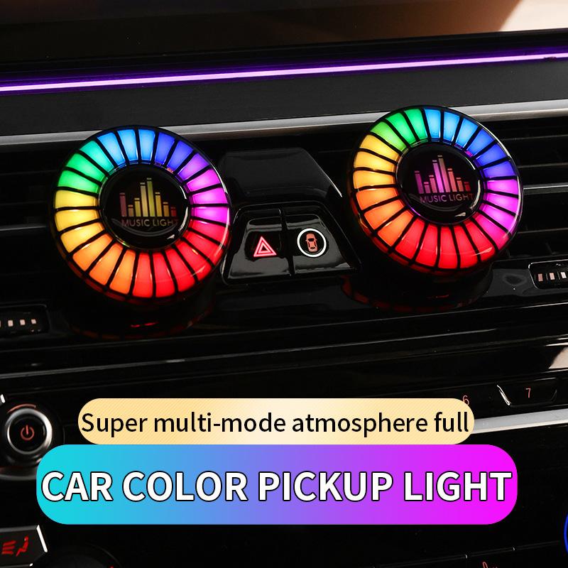 Car Air Vent Aromatherapy Diffuser with LED Music Sync Lights, USB-C Charging, Multi-Mode Ambient Lighting for Vehicle Interior