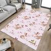 1PC Rabbit Hearts Non-Slip Floor Carpet Compatible for Office&Living Room&Dining Room - Flat-Weave Machine- Soft & Pattern-E314