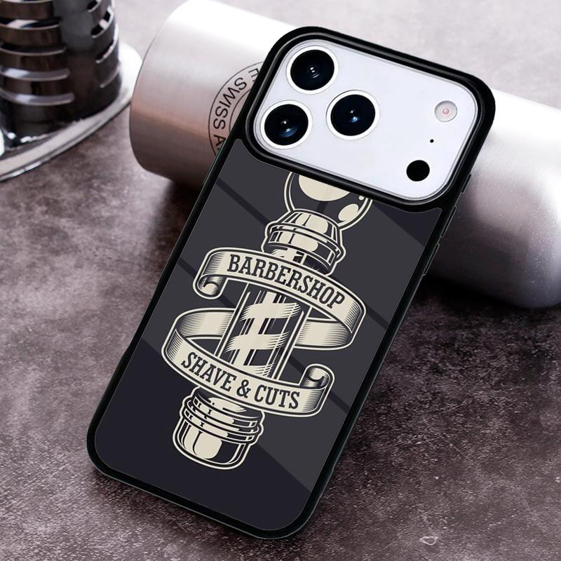 Barber Life Vintage Retro Phone Case For iPhone 17 16 15 14 13 12 11 Pro Max Plus 17Air Soft Silicone Cover