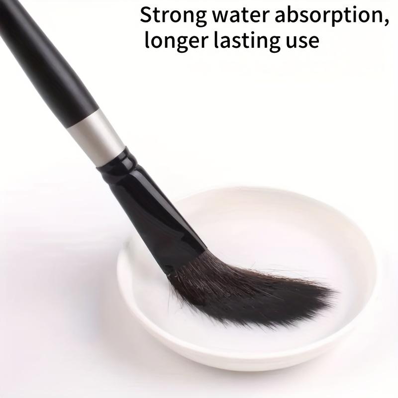 A Set of 4 Watercolor Brushes Designed for Professional Artists, Featuring Chisel Handles And an Ergonomic Ferrule Design