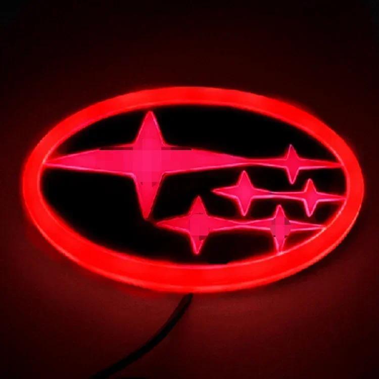 14X7.3cm 4D Car Front Rear Emblem Glow LED Badge Light for Subaru STI Forester XV Outback Impreza Legacy WRX BRZ Accessories ef4