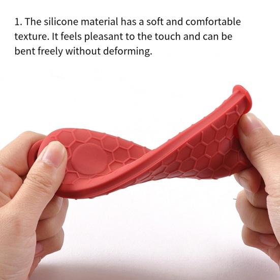 Silicone Pot Handle Holder Heat Resistant Skillet Handle Cover Non-Slip Cast Iron Pan Sleeve for Enameled Griddles Frying Pans Cookware