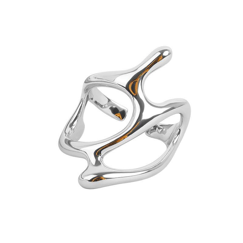 New Adjustable Colorful Drip Glaze Ring Women Fashion Retro Geometric Gold Colour Metal Rings Wedding Jewelry Birthday Gift