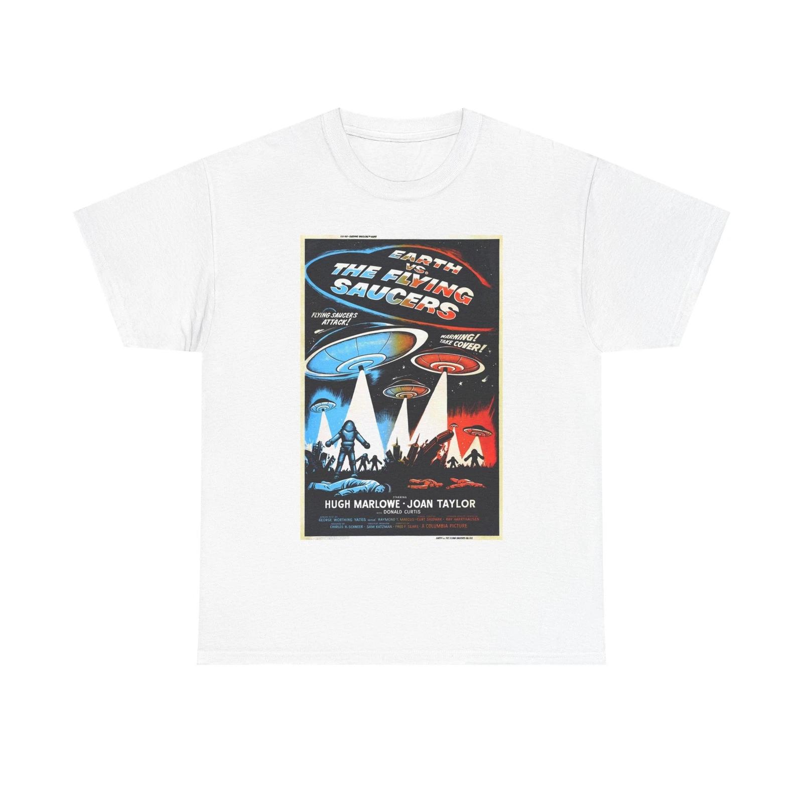 Men s and Women s T-shirts Earth vs Flying Saucers XXXL
