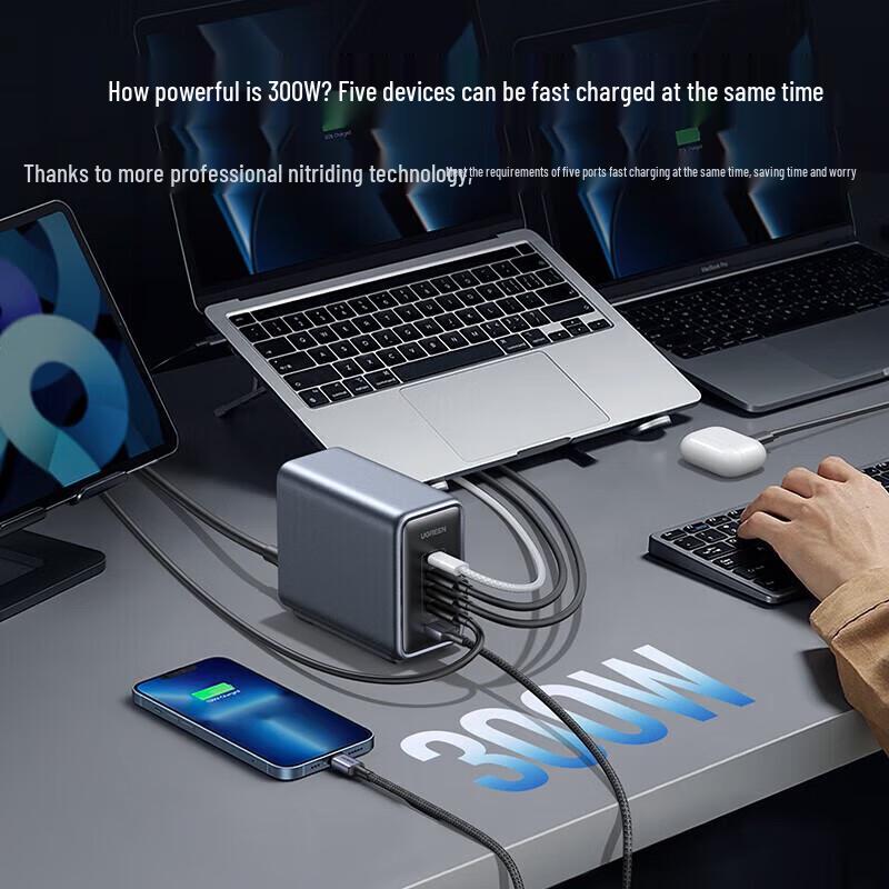 UGREEN 300W GaN USB-C Multi-Port Fast Charger Set