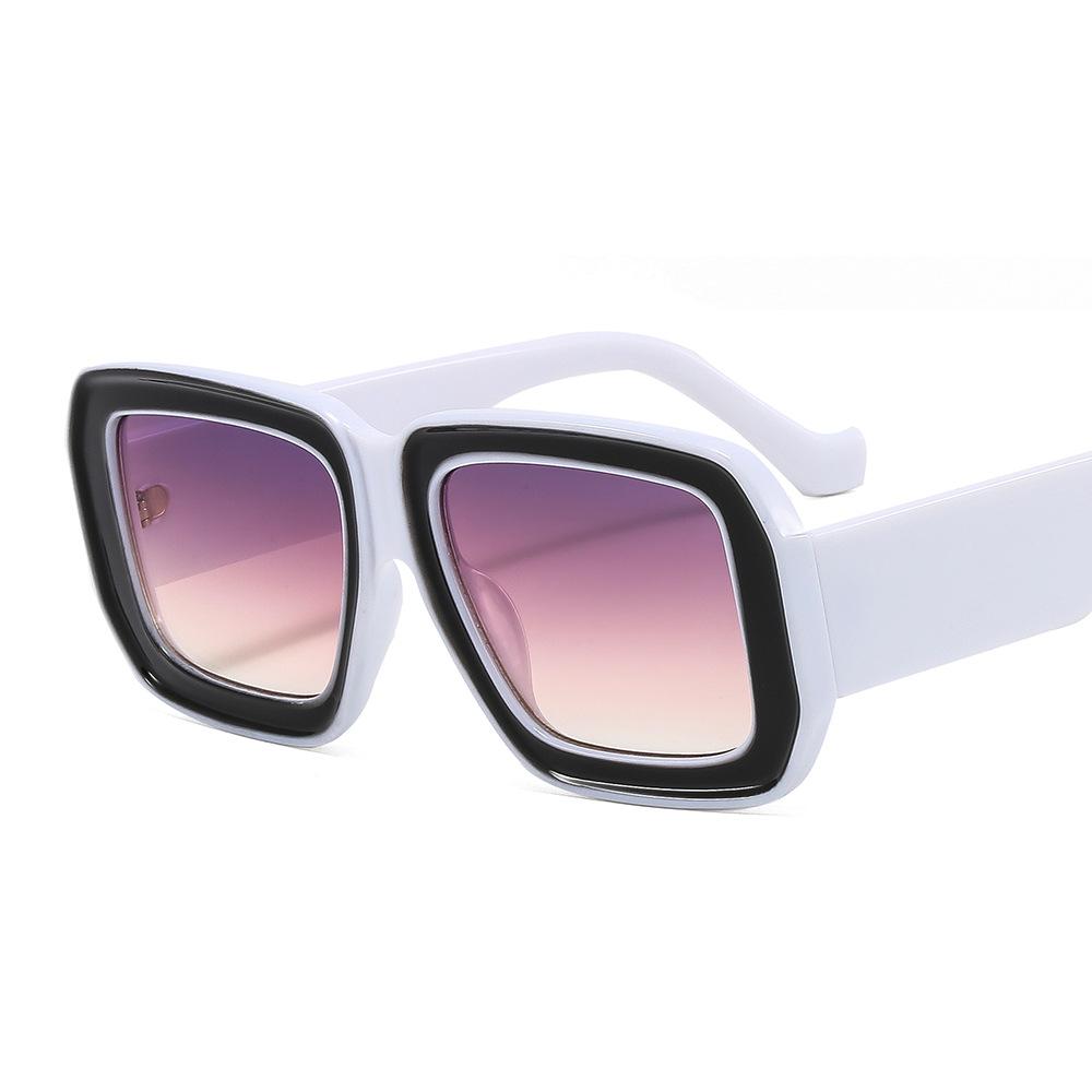 

Уникальные квадратные солнцезащитные очки для мужчин, модные очки цвета шампанского с большими тенями, трендовые ретро-очки для женщин, фирменный дизайн, солнцезащитные очки UV400 As shown