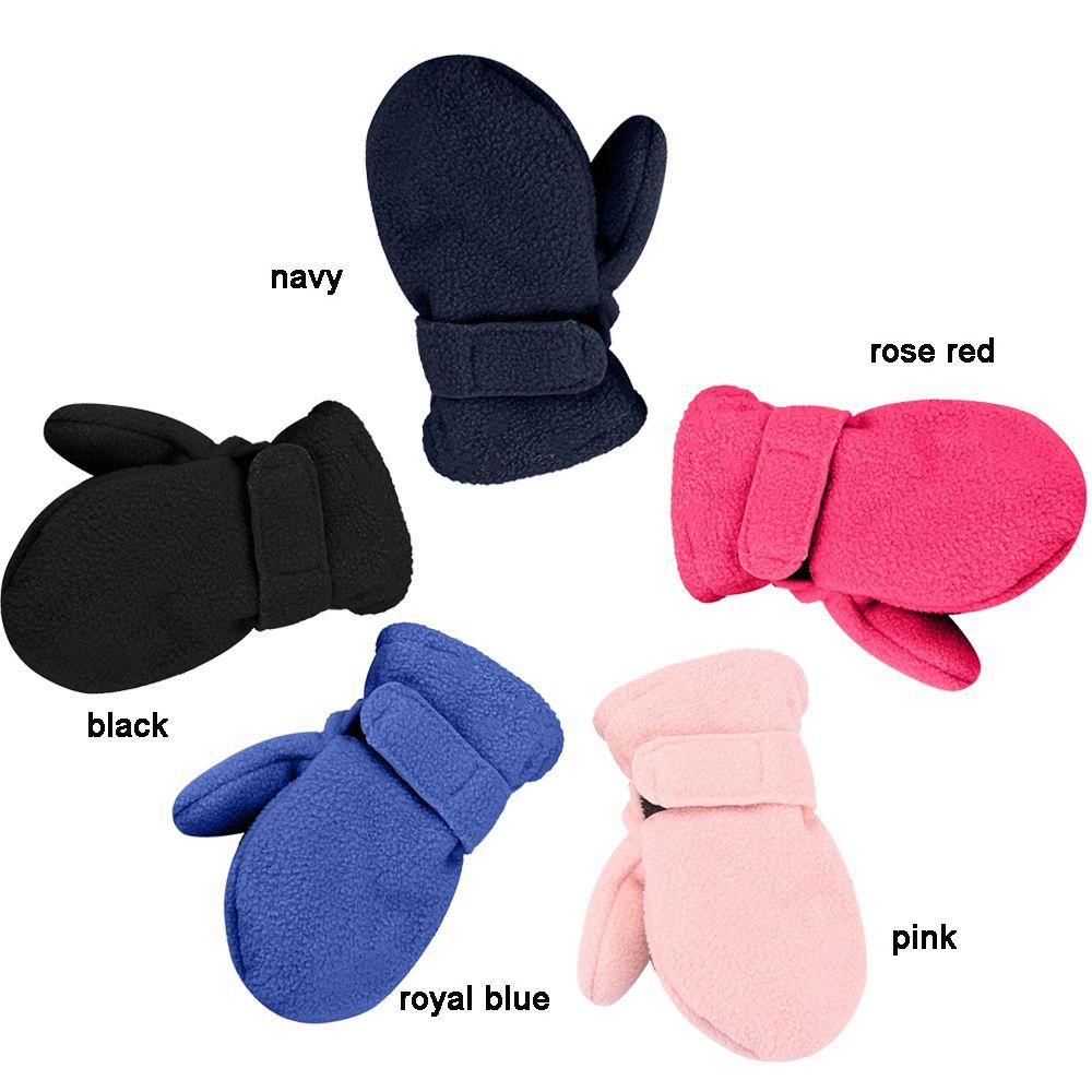 Kids Boy Girls Candy Color Childrens Gloves Winter Mittens Outdoor Hand Warmers Lined with Fleece