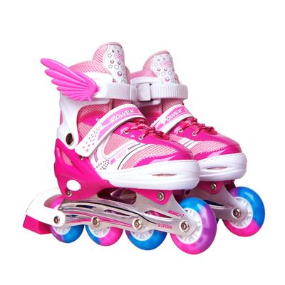 JIUJIU Roller Skate Full Set Children Flashing Adjustable Ice Skates