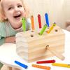 Children's Early Education Wooden Magnetic Bug Catching Game Baby Hand-eye Coordination Parent-child Puzzle Desktop Interactive Bug Catching Toy