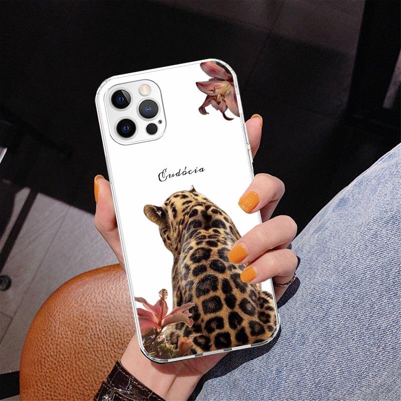 Rosa Leopardenmuster Handyhülle Für iPhone 13 12 Mini 11 Pro Max XS XR X SE 7 8 Plus 5S 5 6S 6 Geschenk Druckabdeckung Fundas