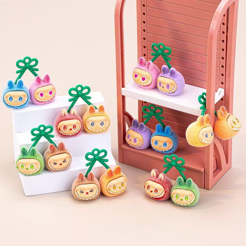 

Flocking Cute Cherry Applique Desktop DIY Accessories Ornament Decorations Car Mount Hanging Accessories Bestsellers Random 1pc