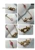 Fred Horseshoe Pendant Necklace In 18K Rose Gold, Full Diamond Clavicle Chain for Women