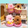 Adorable Cute Capybara Plush Toy Soft Stuffed Animal Gift For Girls In Brown And Pink Colors