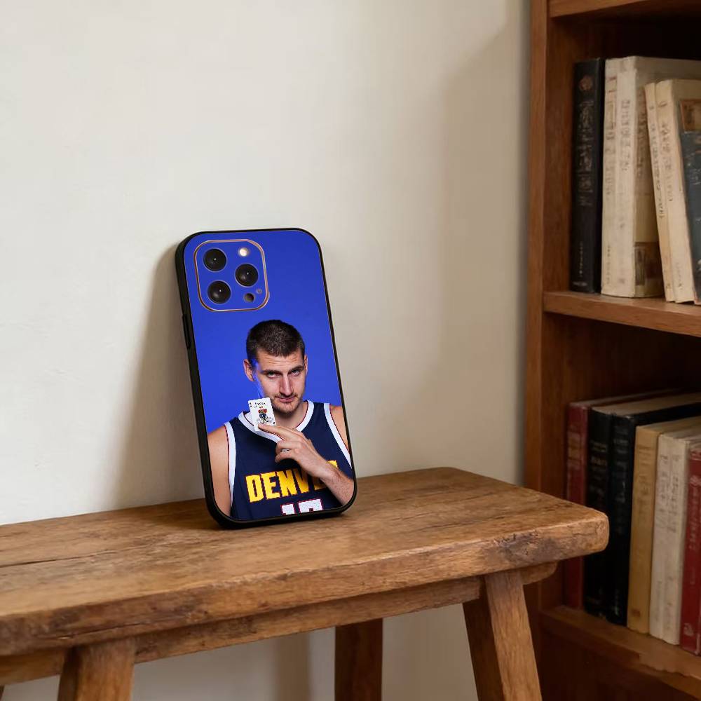 

N-Nikola Jokic Phone Case For iPhone 17,16,15,14,13,12,11 Plus,Pro Max,XS,Soft Silicone Black Cover iPhone16e