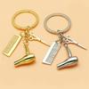 Barber Shop Tools Key Ring Hair Dryer Scissors Comb Pendants Simulation Keychain