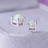 6MM Opal Earrings for Women Sterling Silver Plated Opal Stud Earrings Elegant Gift