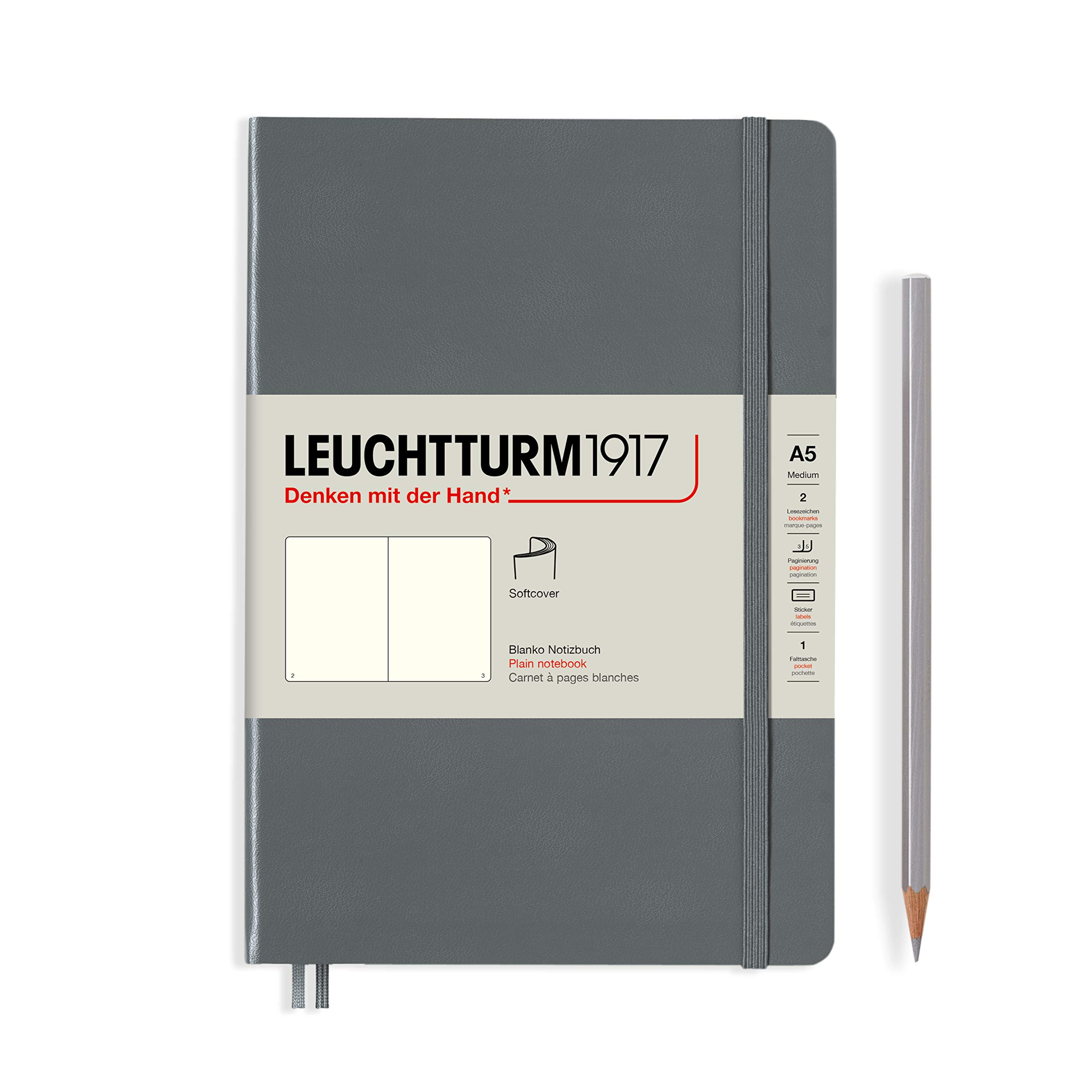 

Leuchtturm Note A5 Обычная мягкая обложка Антрацит 362866 Обычный импортный продукт