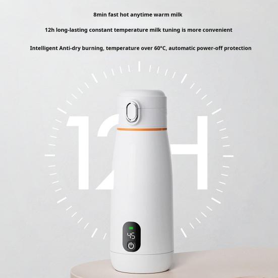 

Подогреватель молока с точным контролем температуры, 5 минут быстрого нагрева, вкладыш из нержавеющей стали, портативный обогреватель для детских бутылочек для путешествий