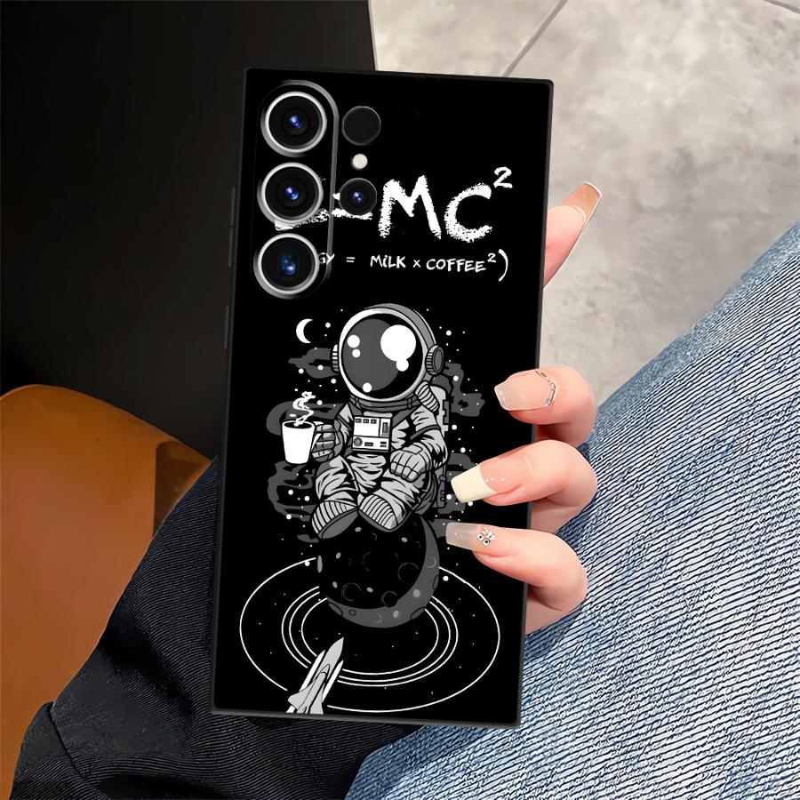 

Funda Phone Cover Case for Samsung Galaxy S26 Ultra S20 Ultra S24 S21 FE S25 Plus Note 20 8 9 10 S23 S10 S9 Cartoon Astronaut Galaxy S9