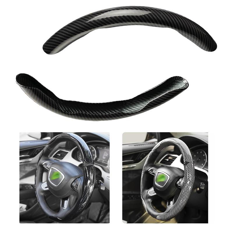 SEAMETAL Carbon Fiber Car Steering Wheel Cover Anti Slip Steering Wheel Protector Cover Durable Wear-resistant