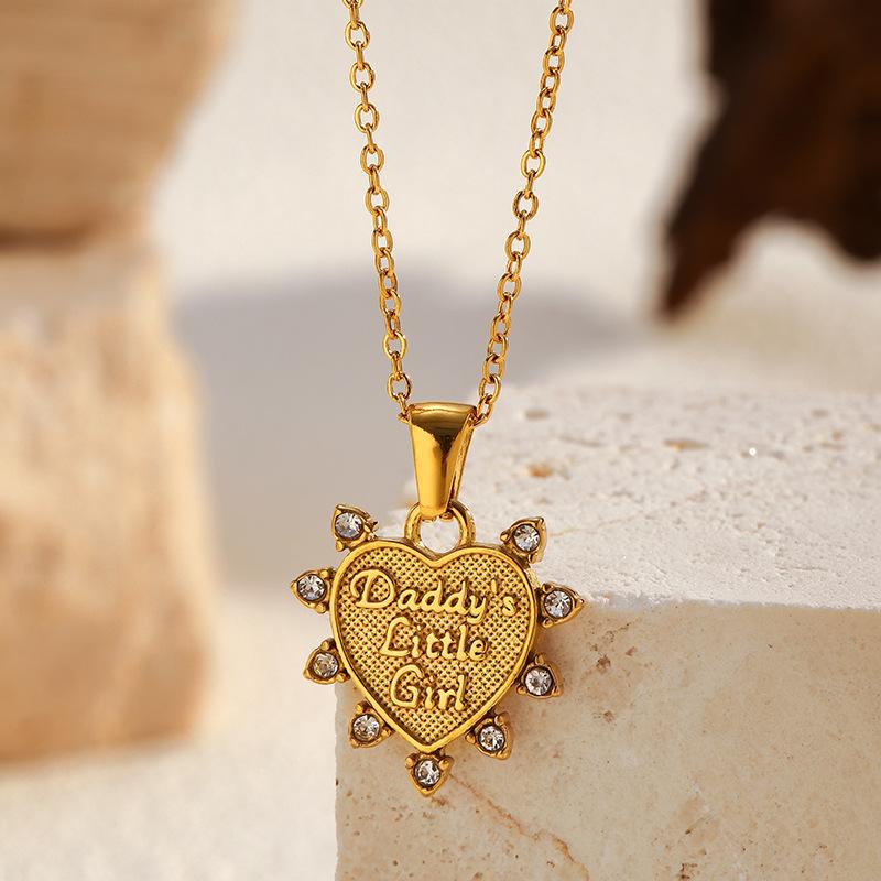 Titanium Steel Women Necklace Fade Resistant Collarbone Chain Minimalist Small Pendant Jewelry Accessory
