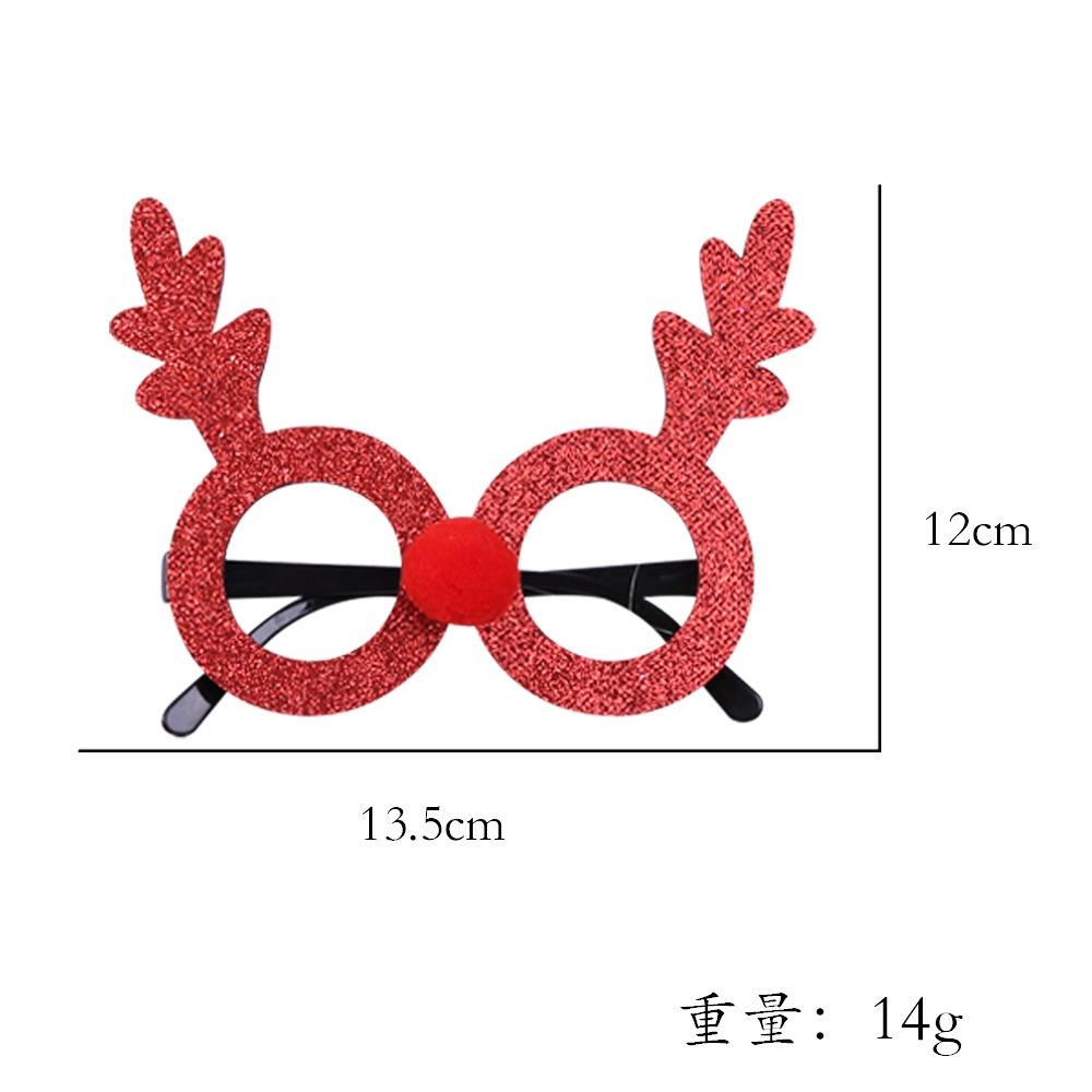 2023 Cross-border Christmas Decorative Glasses Adult And Children's Props Snowman And Butterfly Bow Glasses Frame Cartoon Style Characters)