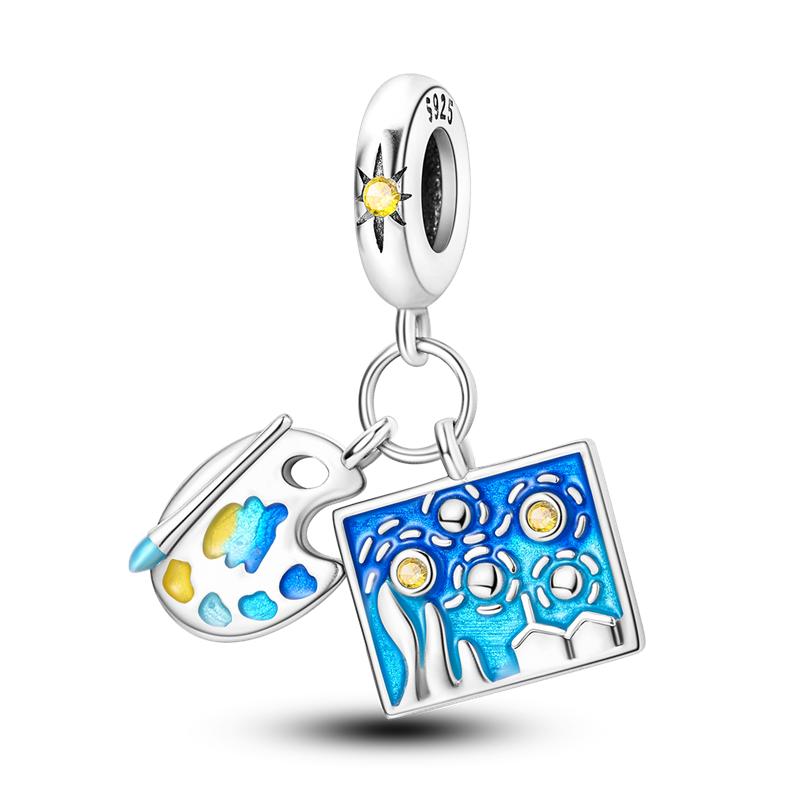 Marine Organism Seriescopper Charms Pendants Fit Original Pandora Bracelet Diy Beads Shell Pearls Conch Moon Star