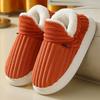 2025 New Men's & Women's Winter Cotton Slippers with Flat Thick Soles, Fur Lining, Versatile for Outdoor Wear