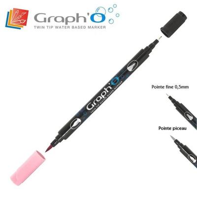 Brush Pens - Graph'It - Graph'O - Princess Rose - Double Tip - 0.5mm and Brush