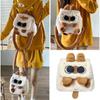 Cat Siamese Plush Backpack Cute Doll Crossbody Bag For Teen Travel School And