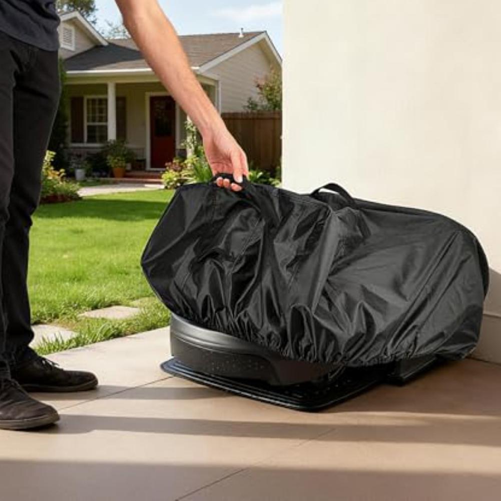 Robotic Lawnmower Cover with Waterproof Fabric and Windproof Elastic Drawstring To Shield Against Harsh Weather Conditions