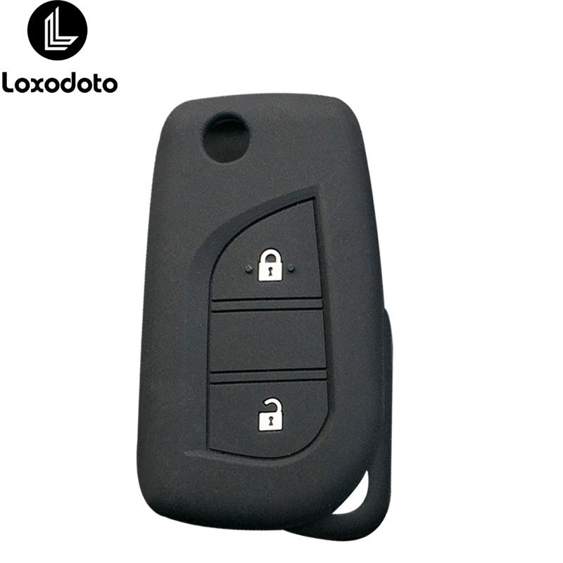

Силиконовый чехол для ключа-пульта автомобиля для Toyota Auris Corolla Reiz Yaris Aygo Rav4 2022 Scion Hilux для Peugeot 108 для Citroen C1
