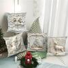 4 Stück Weiche Weihnachts-Kissenbezüge Luxus Samt Kissenbezüge mit 3D-Druck Festliche Dekoration für Wohnzimmer Sofa Schlafzimmer Maschinenwaschbar