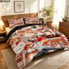 Nami Pattern Bedding Quilt Set Quilt Cover Pillowcase Home Birthday Gift(1 * Duvet Cover + 2 * Pillowcase, Without Core)