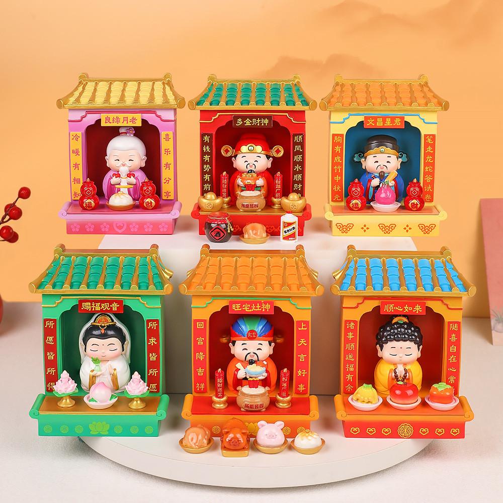 Resin God Statue Gift For Office Home Decor With Wealth God Figurine For Celebrations And Gifts