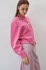 Woolen buttoned cardigan pink /